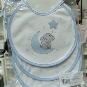 Pack de baberos elefante azul
