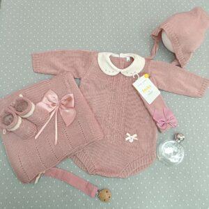 Pelele de hilo 'Adri' rosa