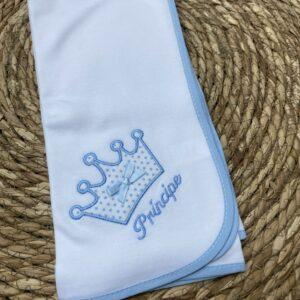 Gasa de algodón Corona azul