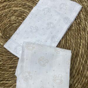 Gasa estampada 'Caballitos'