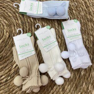 Calcetines hilo pompón