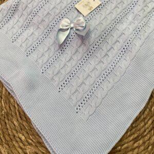 Toquilla caramelo en celeste