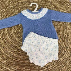 Conjunto de lana 'globos' azul
