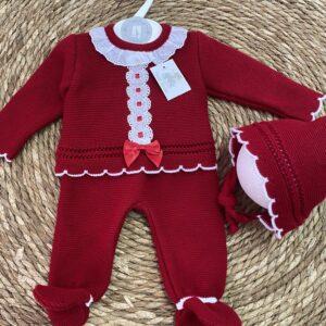 Conjunto de lana 'Dulce' Rojo